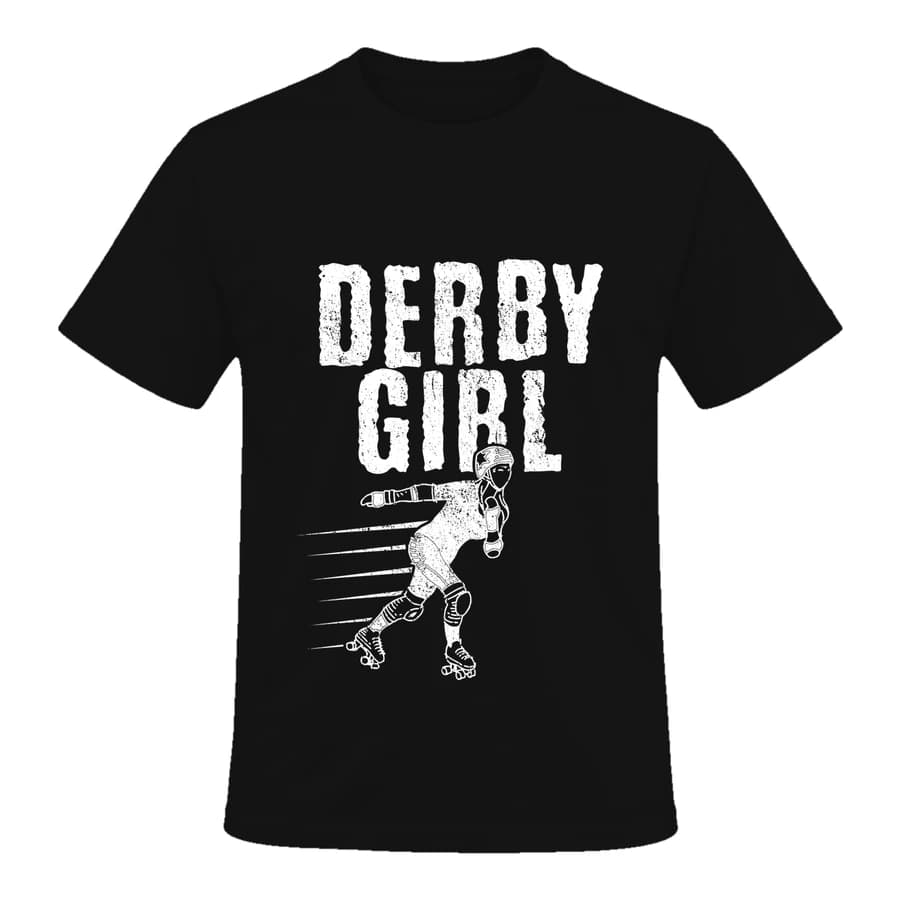 T-shirt — Derby girl — الأمام — أسود